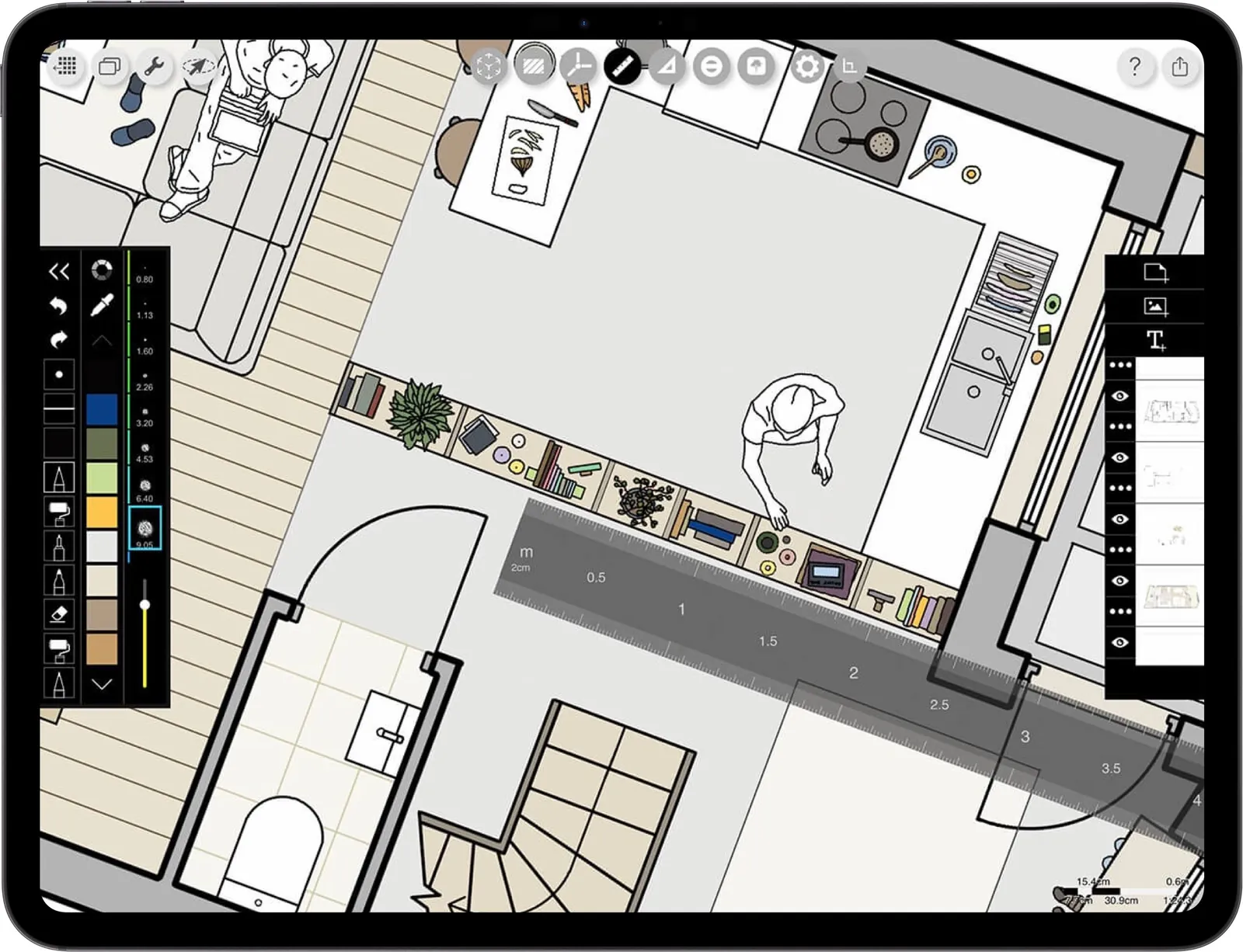best App for architects _ iPad drawing for architecture _  floor plan drawing